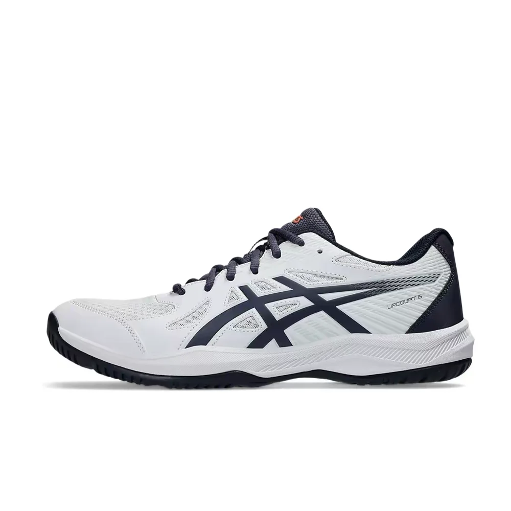 ASICS Gel-Upcourt 6 Men's Low-Top Training Shoes  Cushioned, Breathable, Comfortable & Durable, White/Blue 1071A104-102