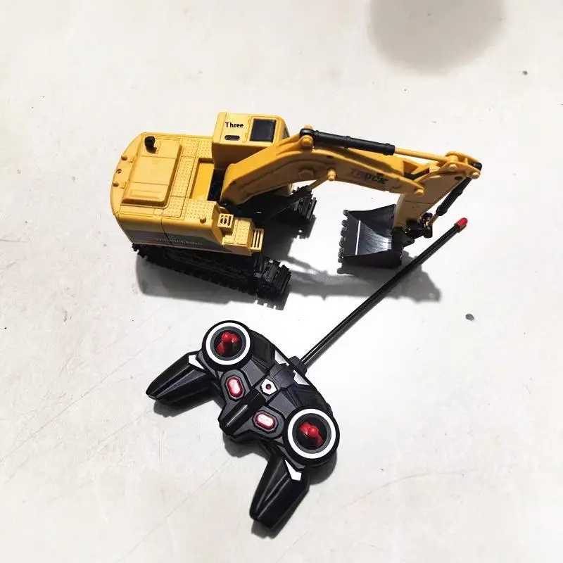 1 set kleine jongen elektrische graafmachine auto techniek voertuig grote legering afstandsbediening graafmachine speelgoedauto kinderschep