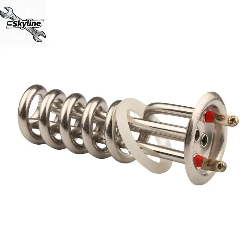 Spring Shape Heating Elements with 63mm Cap for Electric Boiler 3000W 220V, 8mm Electric Heat Tube
