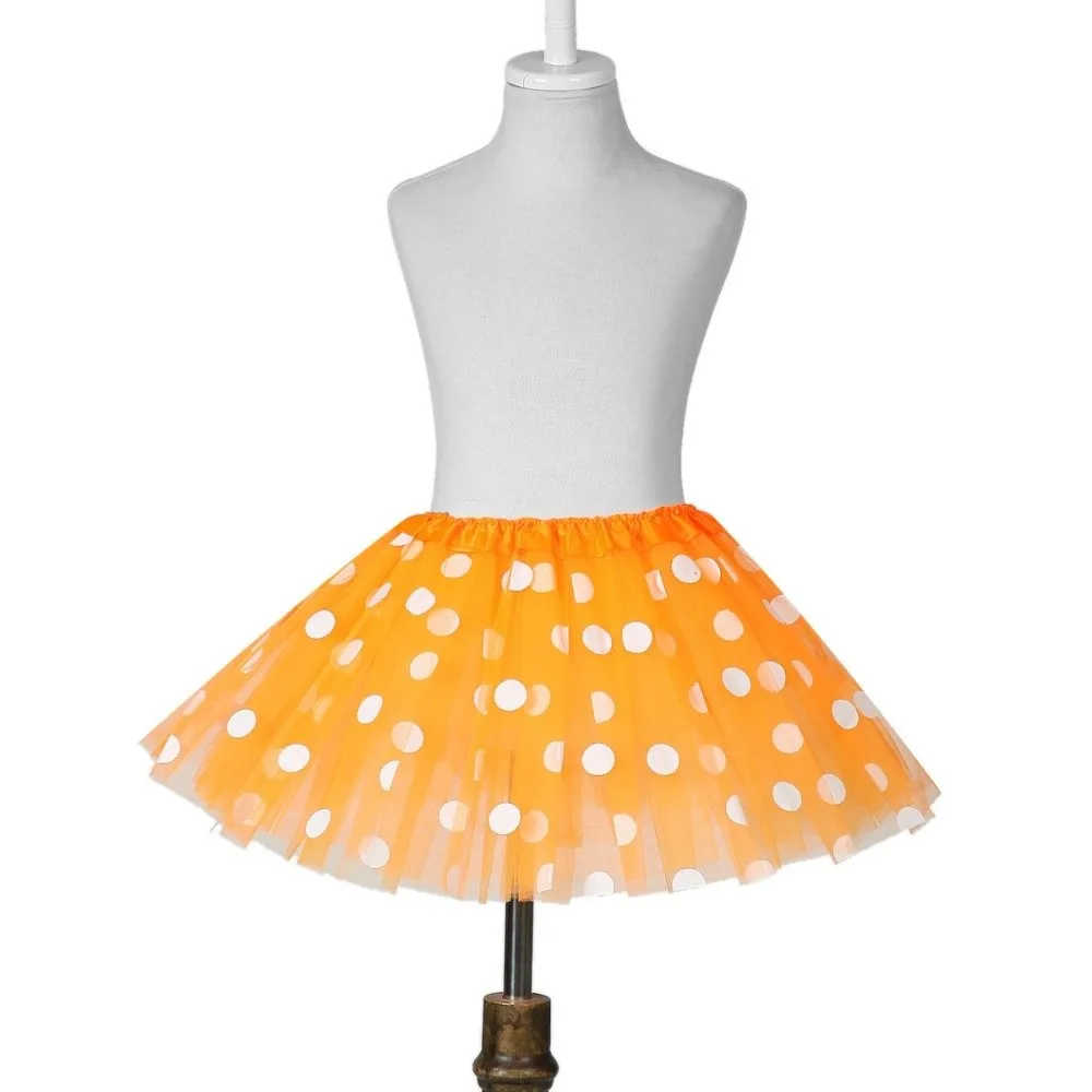 Ballet Dancewear Polka Dot Print Tutu Skirts Puffy Loose Tulle Dance Pettiskirt Layered with Lining Princess Skirt Adult