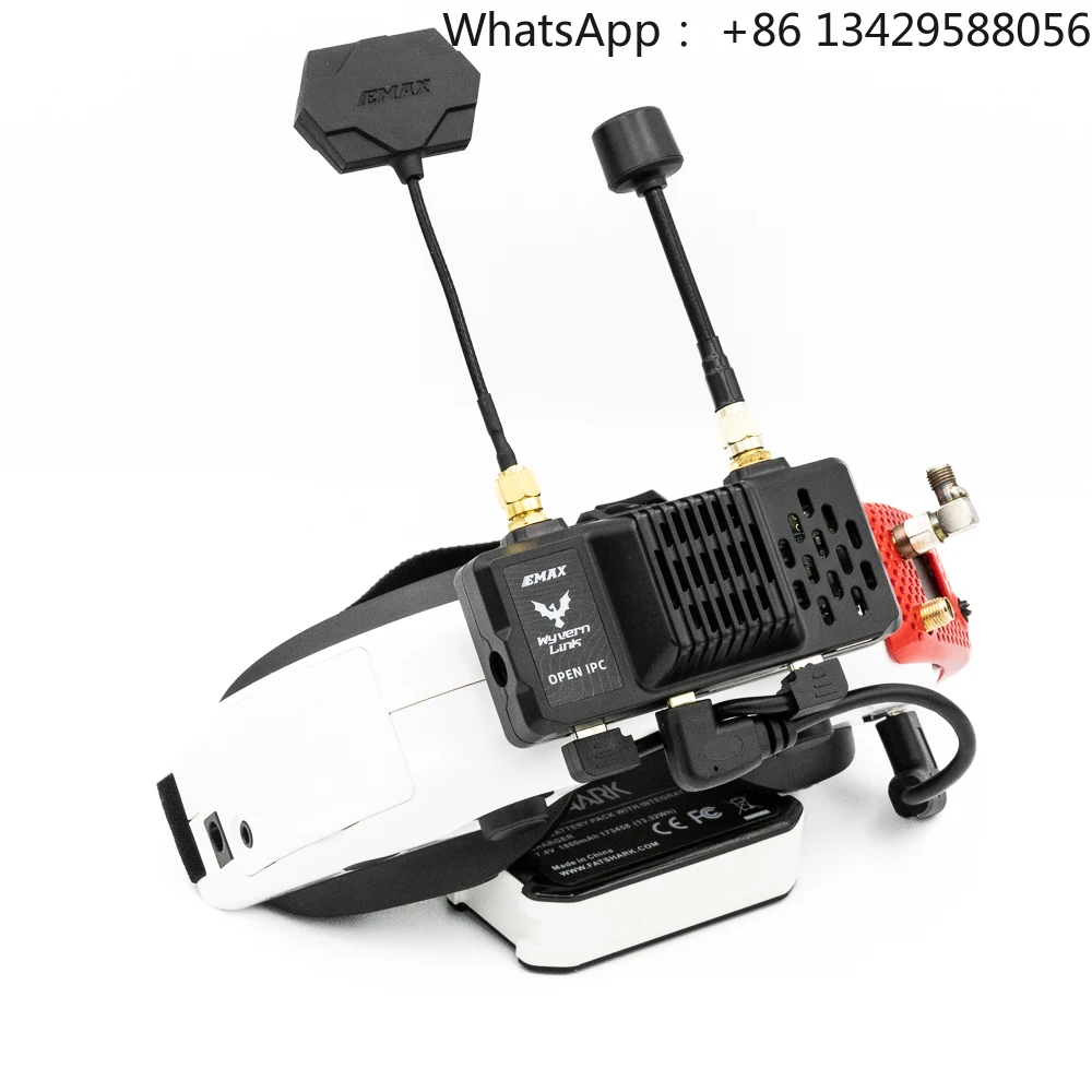

2025 EMAX OpenIPC Wyvern Link FPV Goggle VRX Support for 2S-6S LiPo Batteries Power Input and Ow-latency HD Video Reception