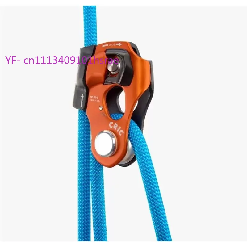 Italian CRIC Hand Ascender with Pulley, Multifunctional Rope Clamp for Rope Access Rescue