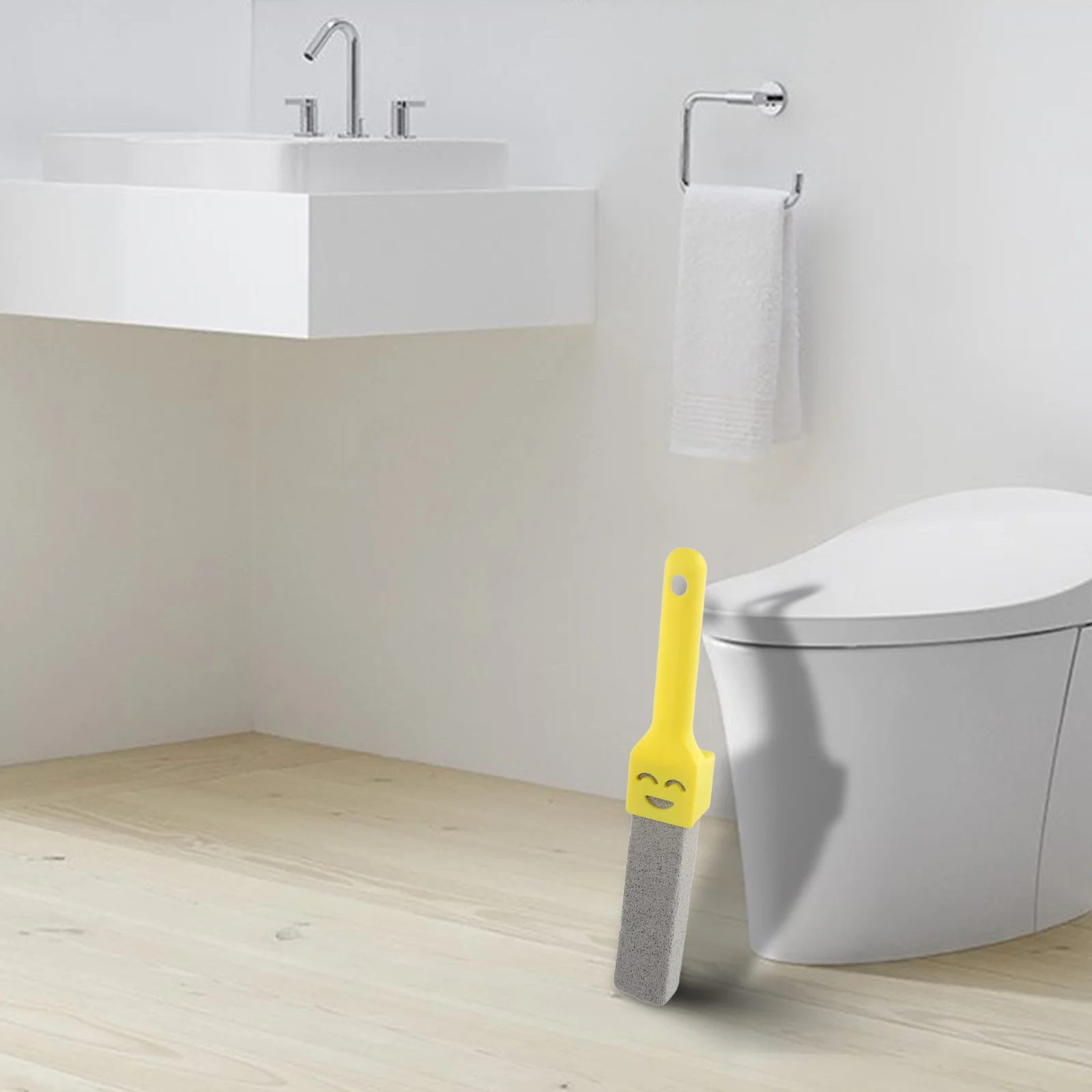 손잡이가 있는 천연 경석 변기 세척제 - 욕실 싱크대, 욕조 및 타일의 얼룩과 녹 제거, 사용 및 걸이 용이