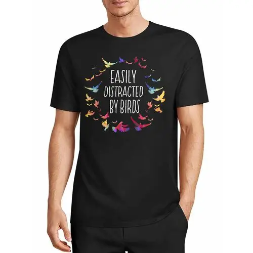 Surrounded by a Circle of Birds, Embracing All the Gentle Gifts from Nature, Watercolor Casual T-Shirt