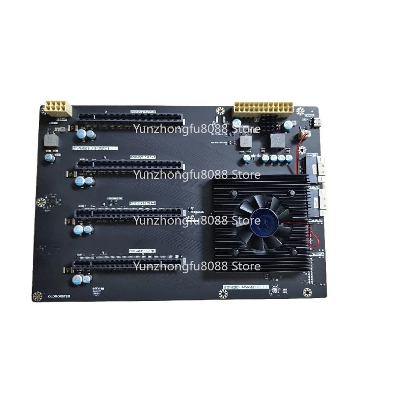 

Базовая пластина расширения PCIe4.0 Четырехкартный графический процессор с интервалом слота для двух карт PEX88080/PEX88096 Core