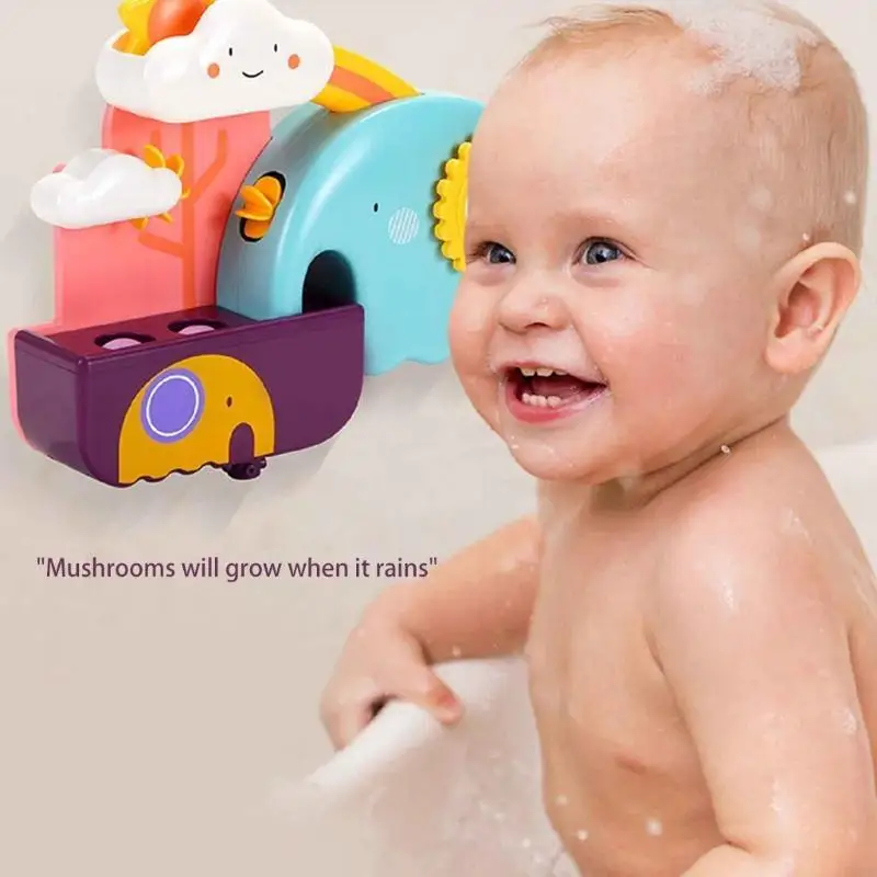 

Q22D Fashion Elephant Clouds Bath Kids Toy Sensory Development Suit Any Size Tub Wall