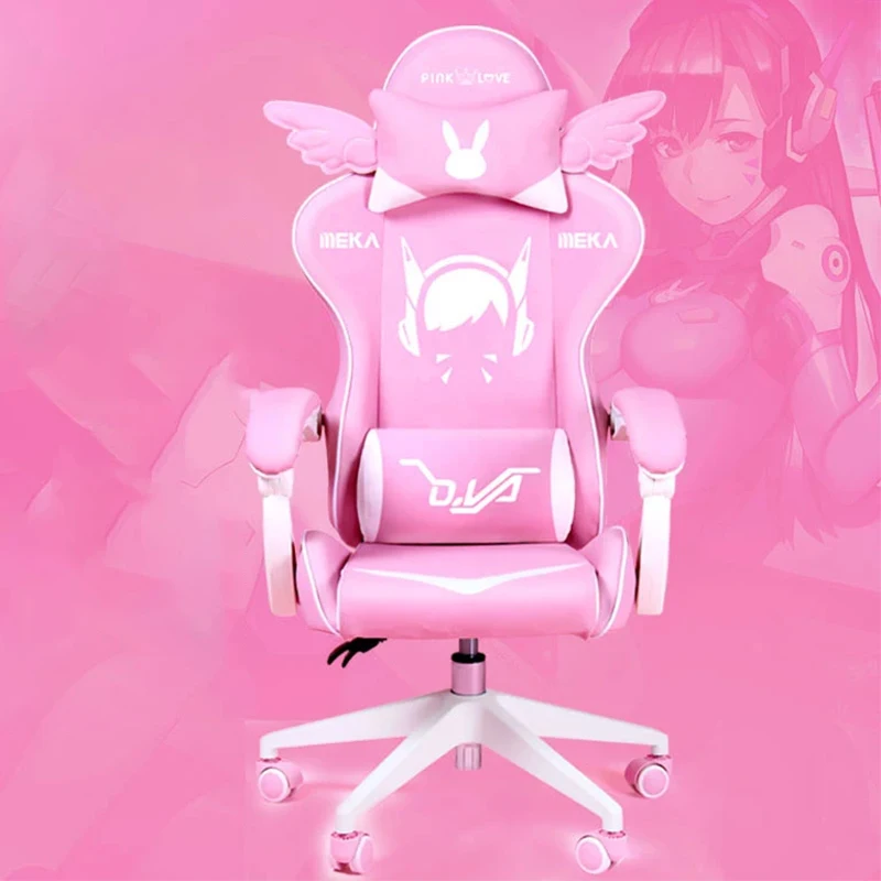 Clearance Promotion Gaming Chair Home Office Computer chair Cartoon Animation Comfortable Student Learning Lift Swivel Seat