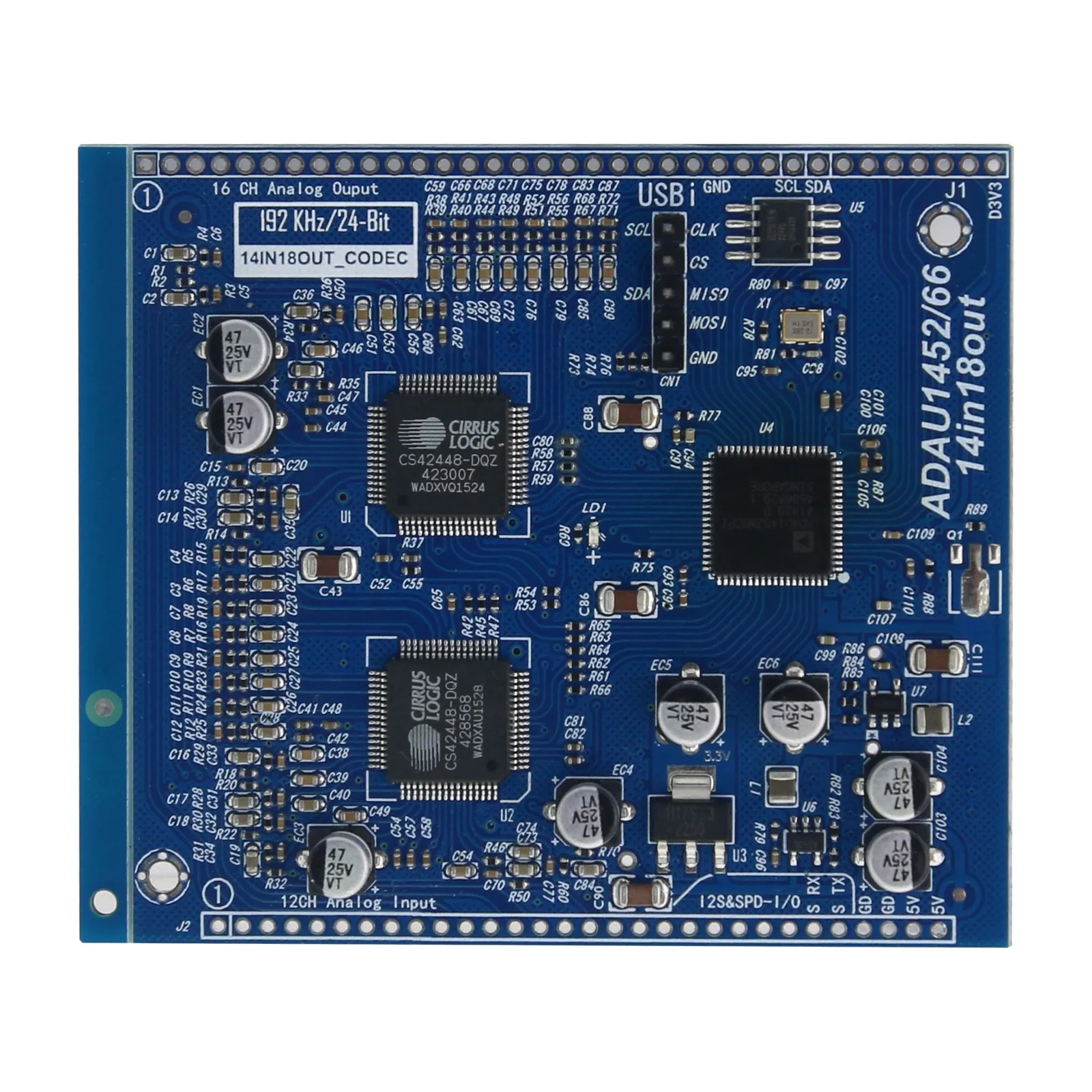 ADAU1452 DSP + CS42448 DAC 14-IN 18-OUT DSP Processor Multi-channel Audio Signal Processor SPDIF + USBi Interface in stock