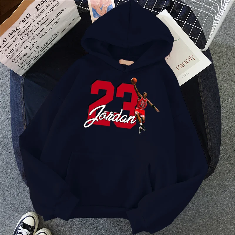 Women Hoodies Jordan 23 Printed Sweatshirt Fleece Casual Pullover Unisex Streetwear Harajuku Male Hoody Clothes Sportswear