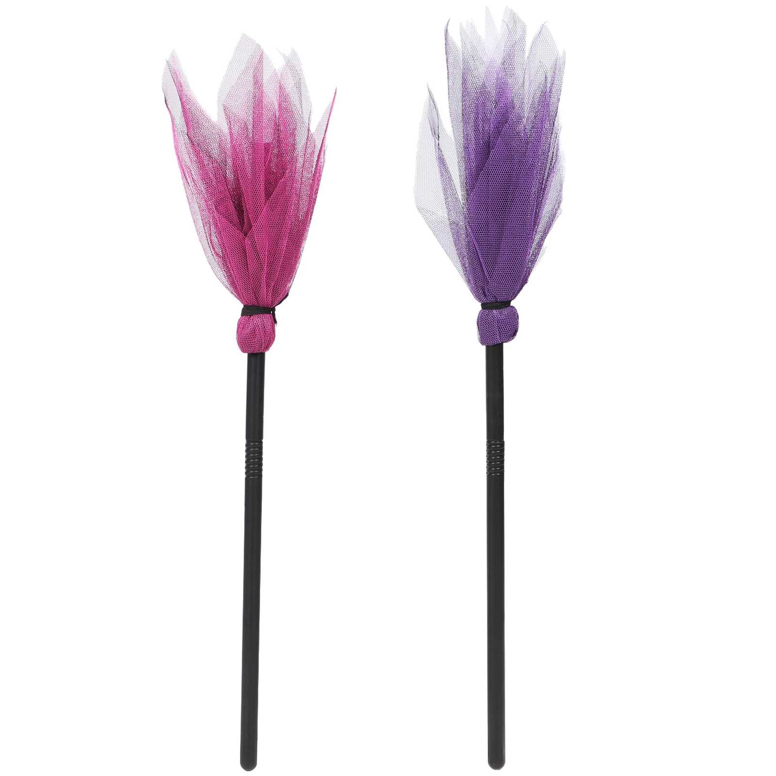 

2pcs Broomstick Decor Halloween Cosplay Prop Plastic For Party Masquerade Festival Costume Stage Performance Kids Witch