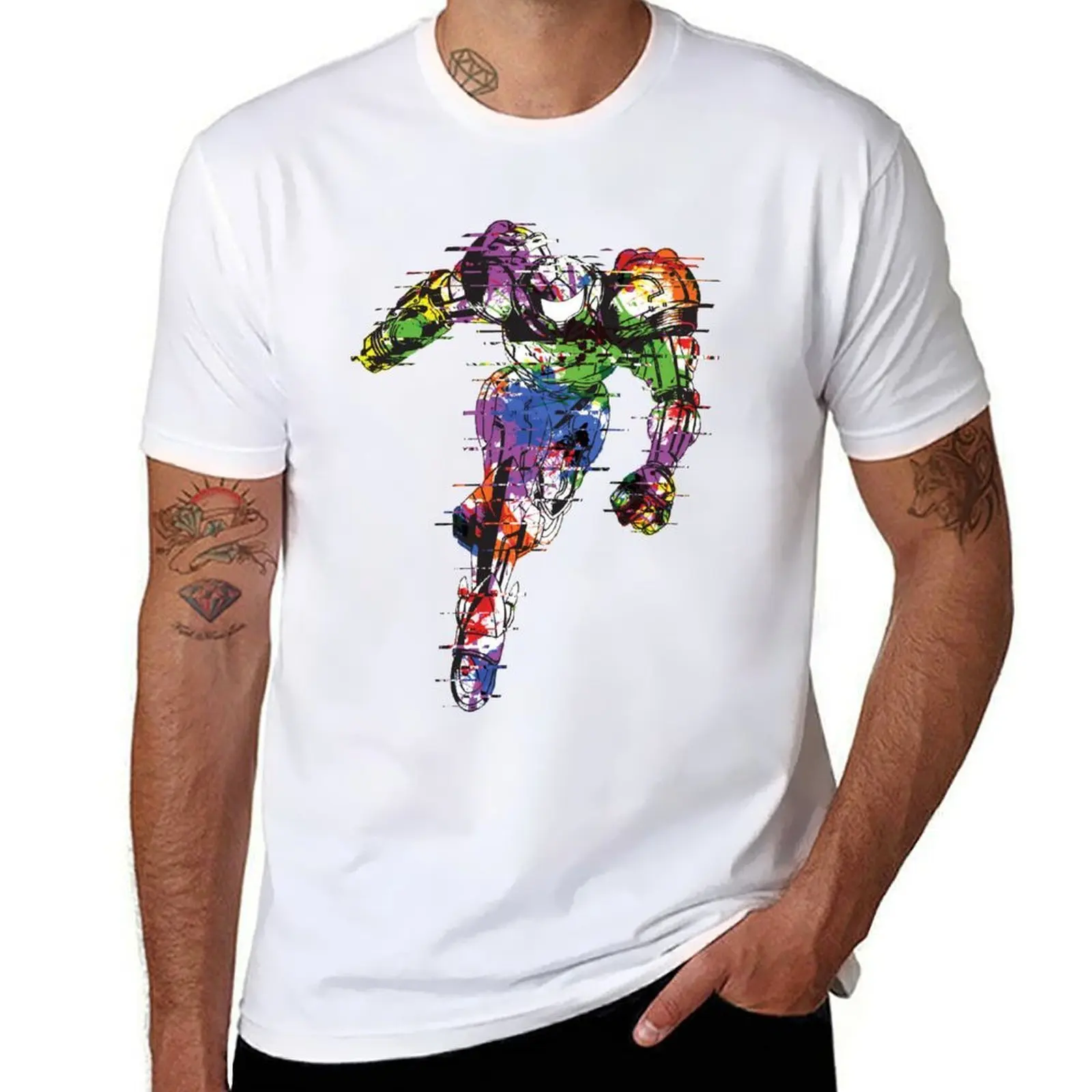 

Samus Aran - Joins The Battle! Metroid [Glitch Remix Ver] T-Shirt anime t shirts for man t shirts with prints T-Shirt