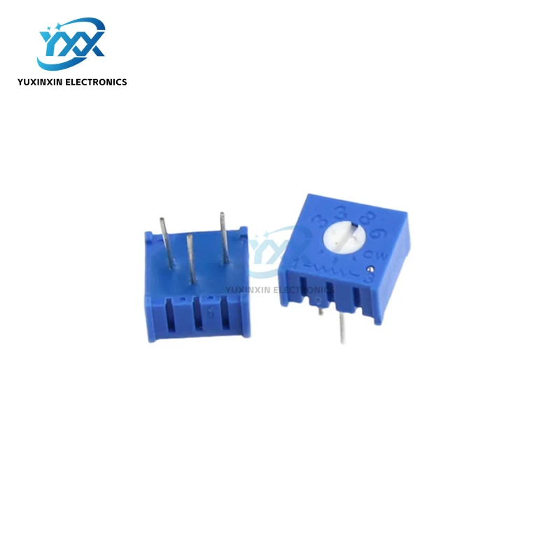 10 قطعة 3386P مقسم جهد دقيق قابل للضبط لفة واحدة 1K 2K 5K 10K 20K 50K 100K 200K 500K 1M 101 103