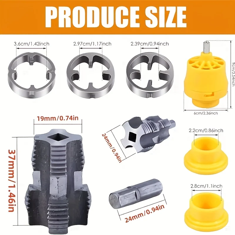Universal Pipe Thread Repair Kit Plastic Metal Pipe Threader Tool Set for Broken Pipes