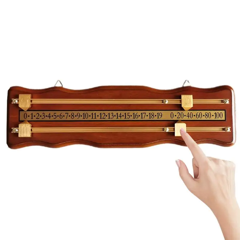 Billiard Score Board Billiard Scorer Wood Score Board Score Keeper Easy To Read Reusable Clear Billiard Scorekeeper For 2 Player