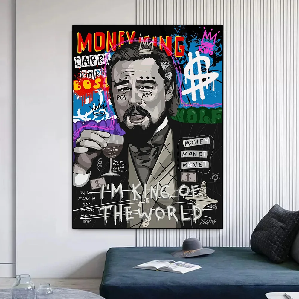 Graffiti Pop Canvas Painting Street Wall Art Abstract Fun Posters And Prints Profesor Fighter King Of The World Home Decor Mural - Image 5