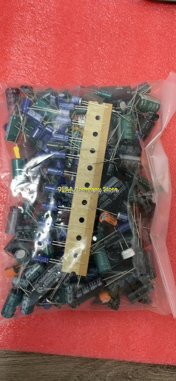 New Polarized Electrolytic Capacitor Pack Repair Parts Welded Mixed Capacitors Random Mixed Packed 410g