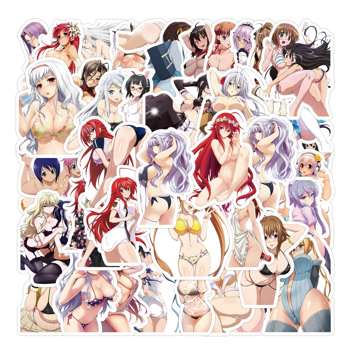 50pcs Bikini Sexy Temptation Sweet Girl (18+) Adult Series Luggage Computer Laptop Waterproof Sticker