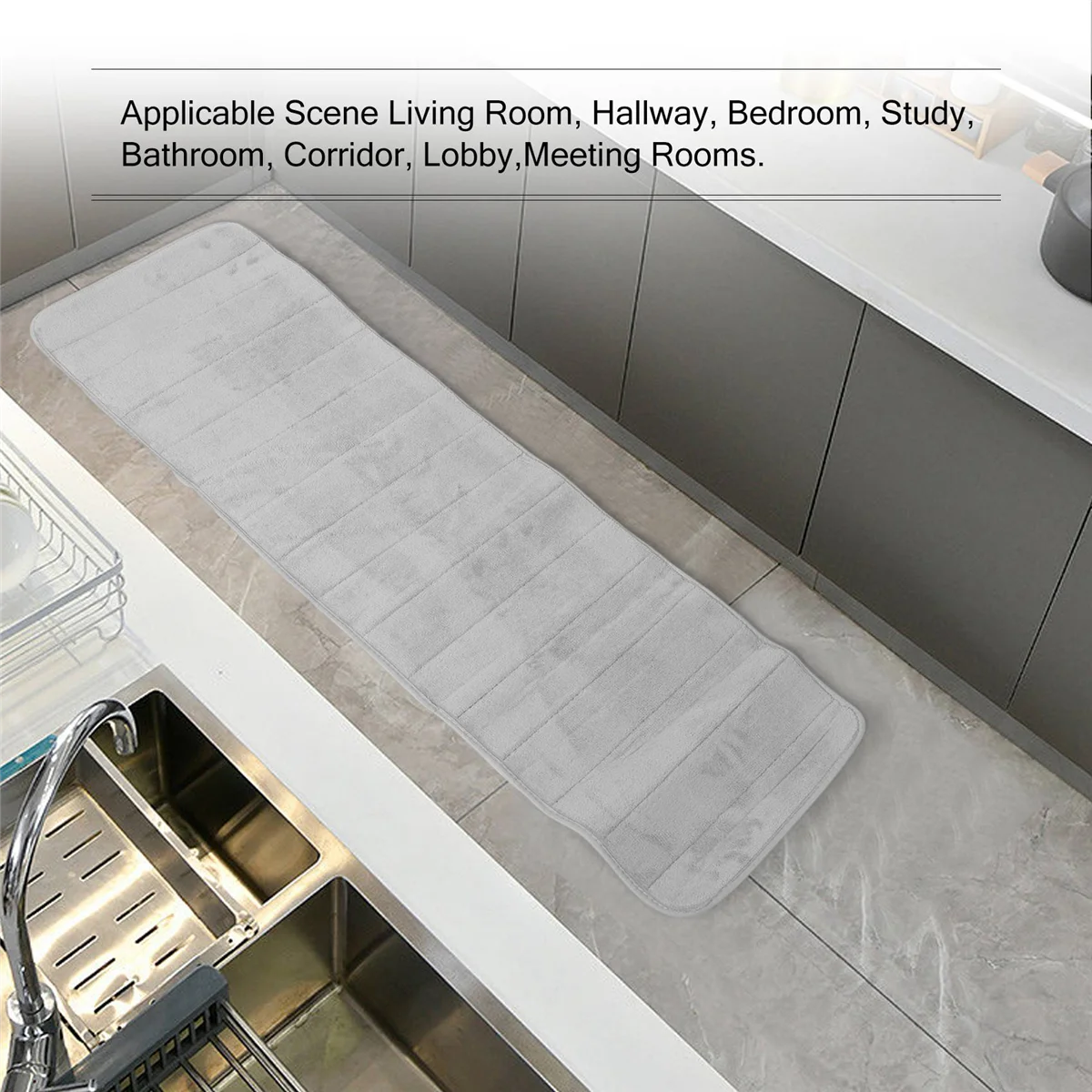 

120x40 см впитывающая нескользящая пена с эффектом памяти для кухни, спальни, двери, напольный коврик, ковер, серый, хит продаж