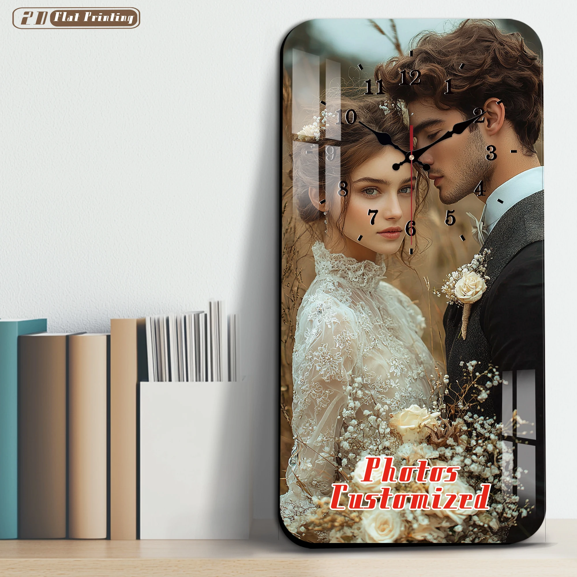 

1 шт. Настраиваемые деревянные настенные часы, часы с фото для гостиной, спальни, офиса, свадьбы, Рождества, для пар, друзей, семьи