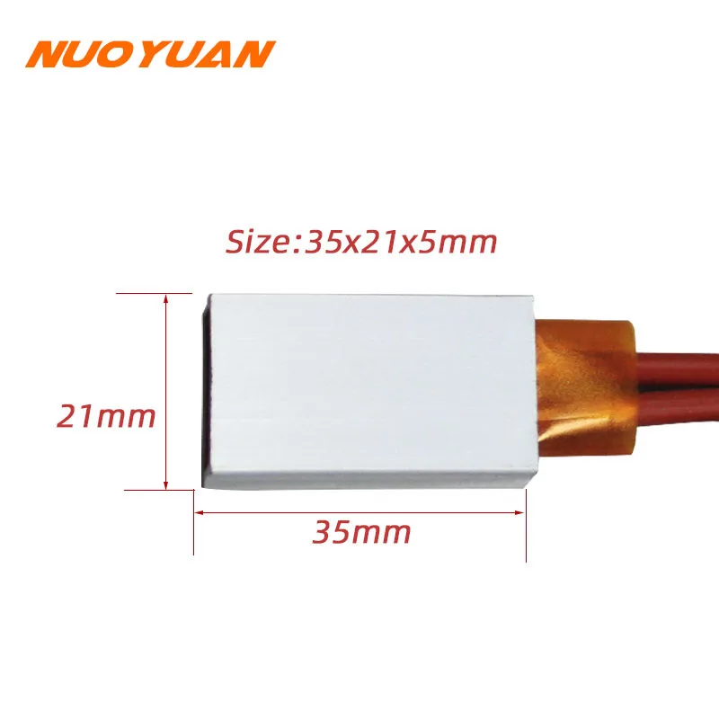 35x21x5mm PTC Heating Plate 220V Ceramic Constant Electric Heat Resistance Aluminum Heater 170-270 Degrees