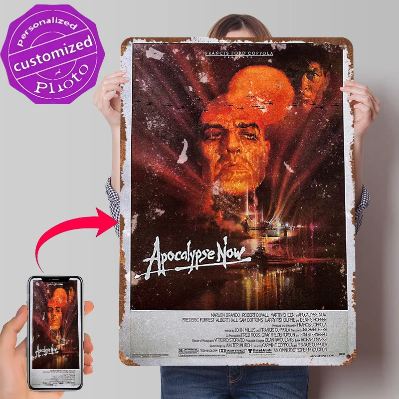 Apocalypse Now Tin Poster Customized Wall Art Retro Vintage Metal Signs for Fans Room Decoration Garage Decorations Desk Decor
