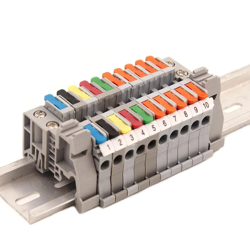 Rail Type KV2.5 Quick Wire Connector Terminal Block Direct Insertion Instead Of UK ST PT SAK Docking For Parallel Connection