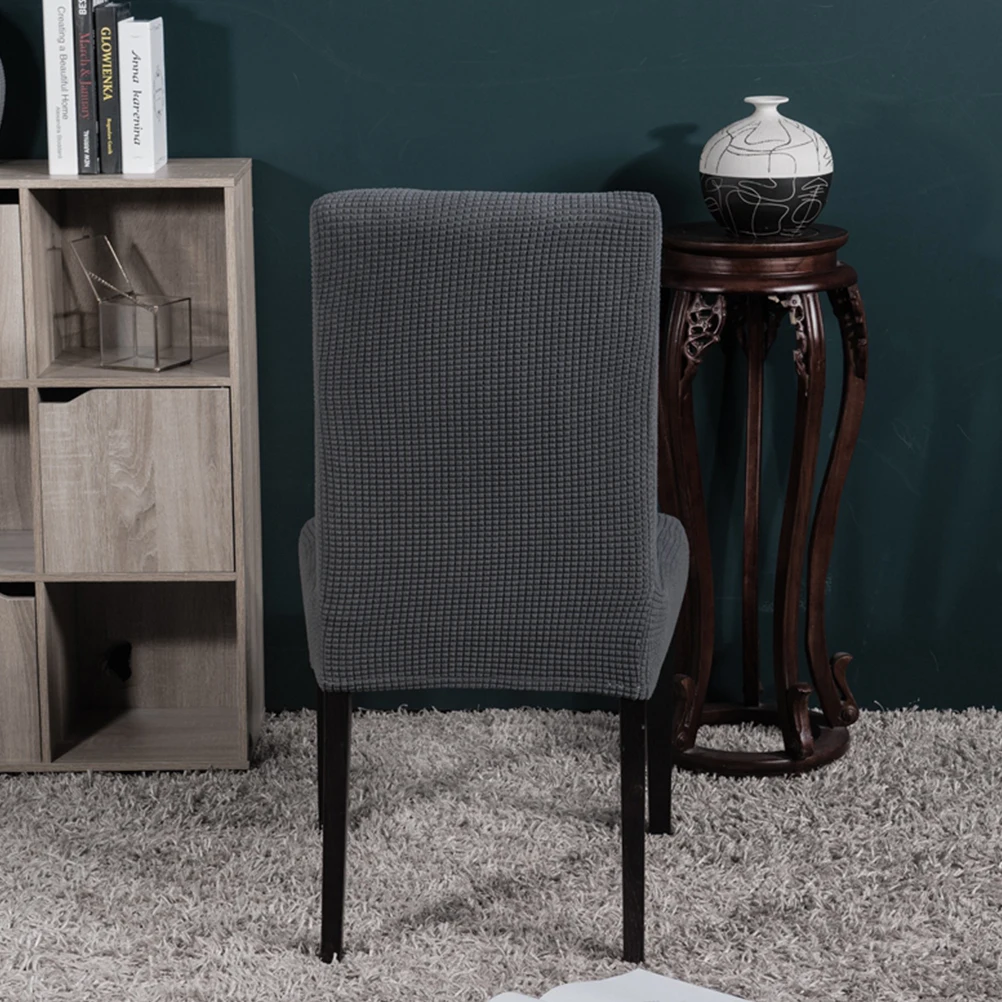 

6pcs Dining Chair Covers Elastic Stretchy Spandex Polyester Seat Protector Dust Proof Waterproof Foldable Easy Clean For Banquet