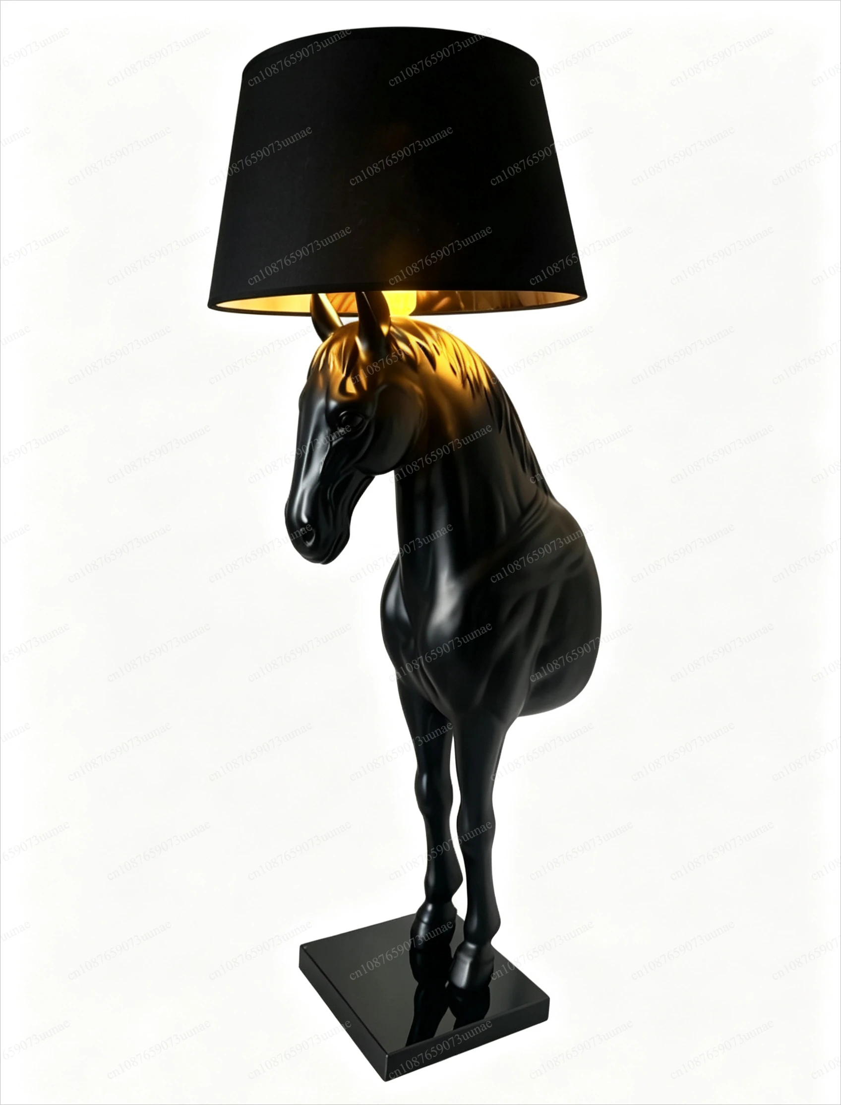 Creative Resin Half‑Body Horse Sculpture Floor Lamp, Modern Nordic Standing Decor Light for Villa Hotel Lobby Hall Entrance