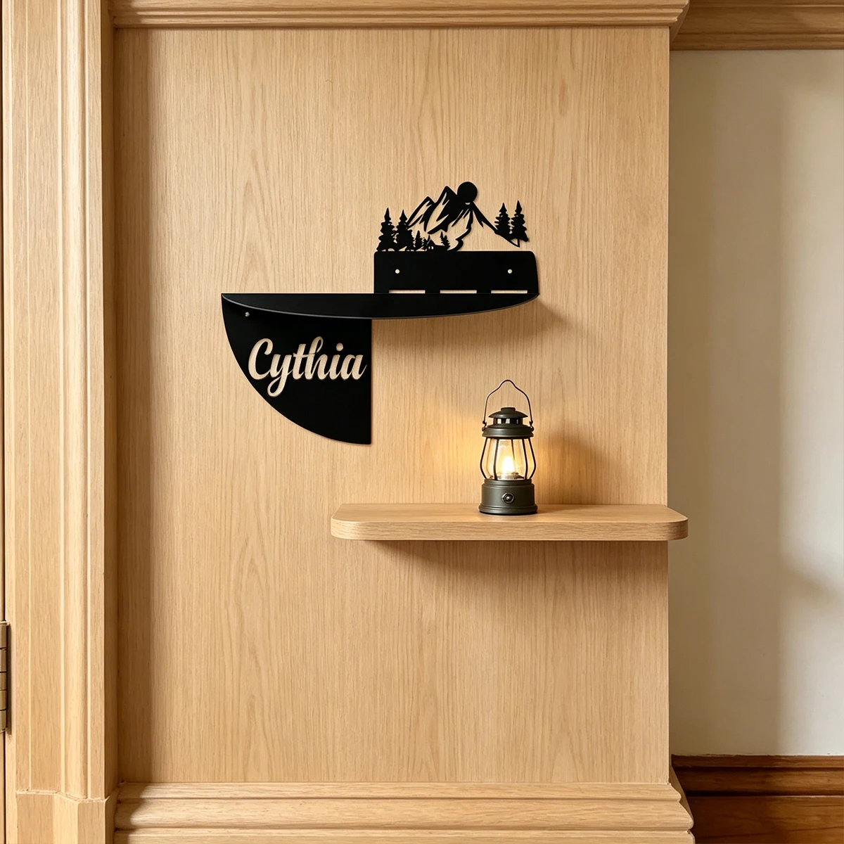 Personalized mountain range Wall Mounted Shelf Durable Easy Mount,Birthday Gift,All Season DIY Gift Cheap home decor