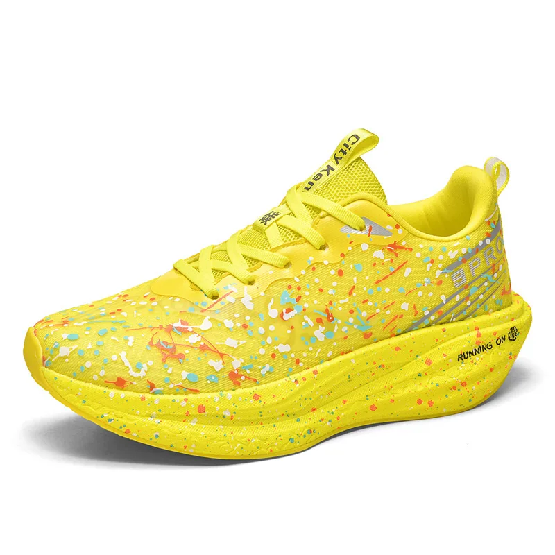 حذاء الجري الرجالي ماراثون للرجال رياضي خفيف الوزن يسمح بمرور الهواء للنساء مريح مانع للانزلاق في الفصول الأربعة حذاء الجري في الهواء الطلق