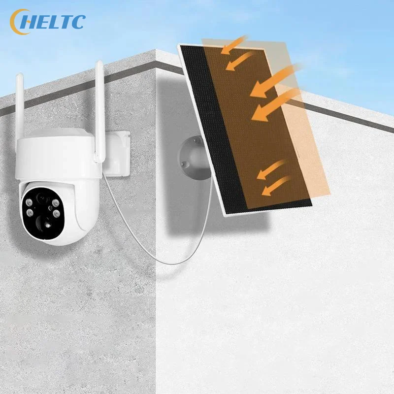 IP67 Waterproof & Extreme Weather Resistant Type-c Solar Panel 360° Rotatable Bracket Outdoor Solar Charger For Security Camera