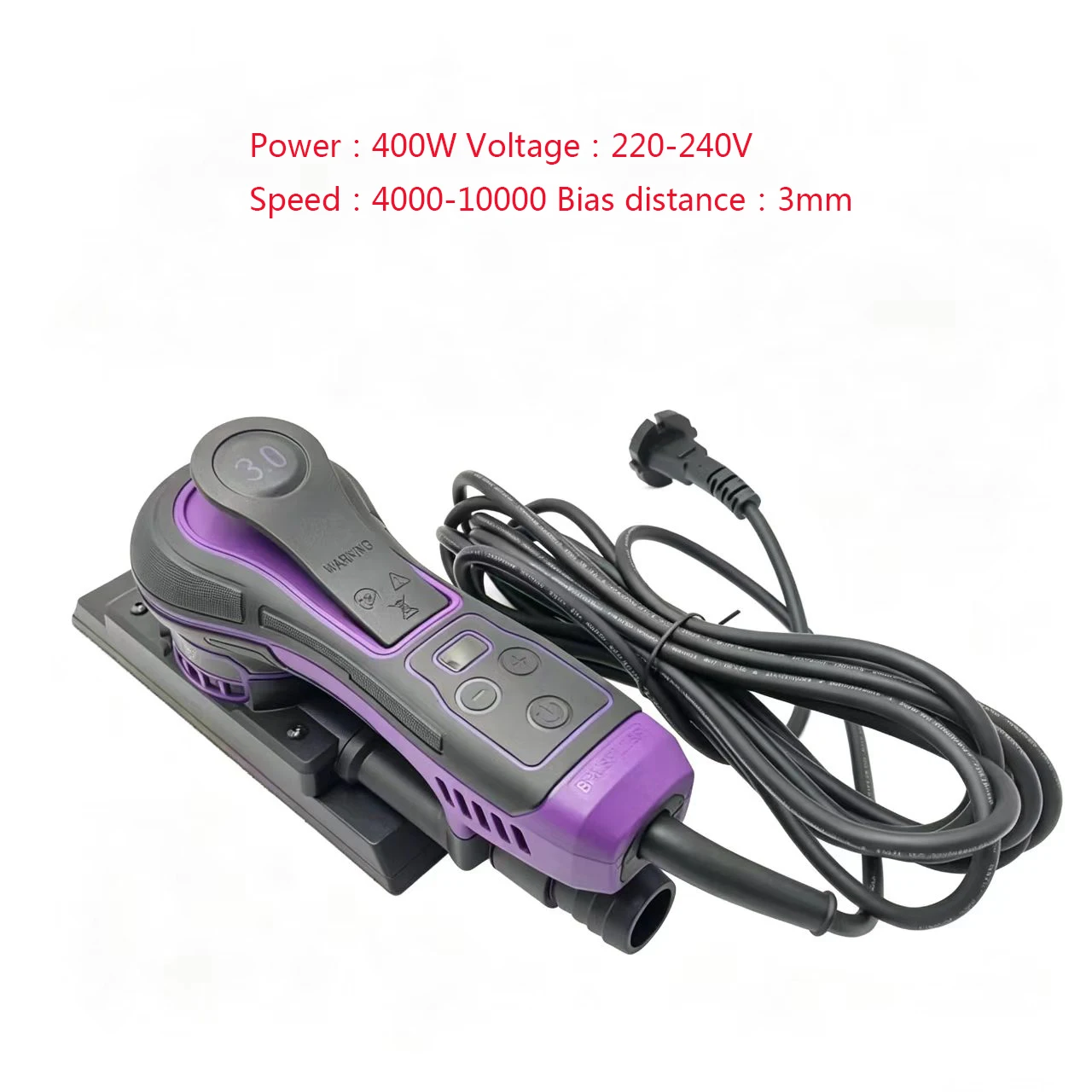 XHM 70*198mm Electric brushless grinding machine Bias distance 3mm Automobile sheet metal, wood, and wood-based materials