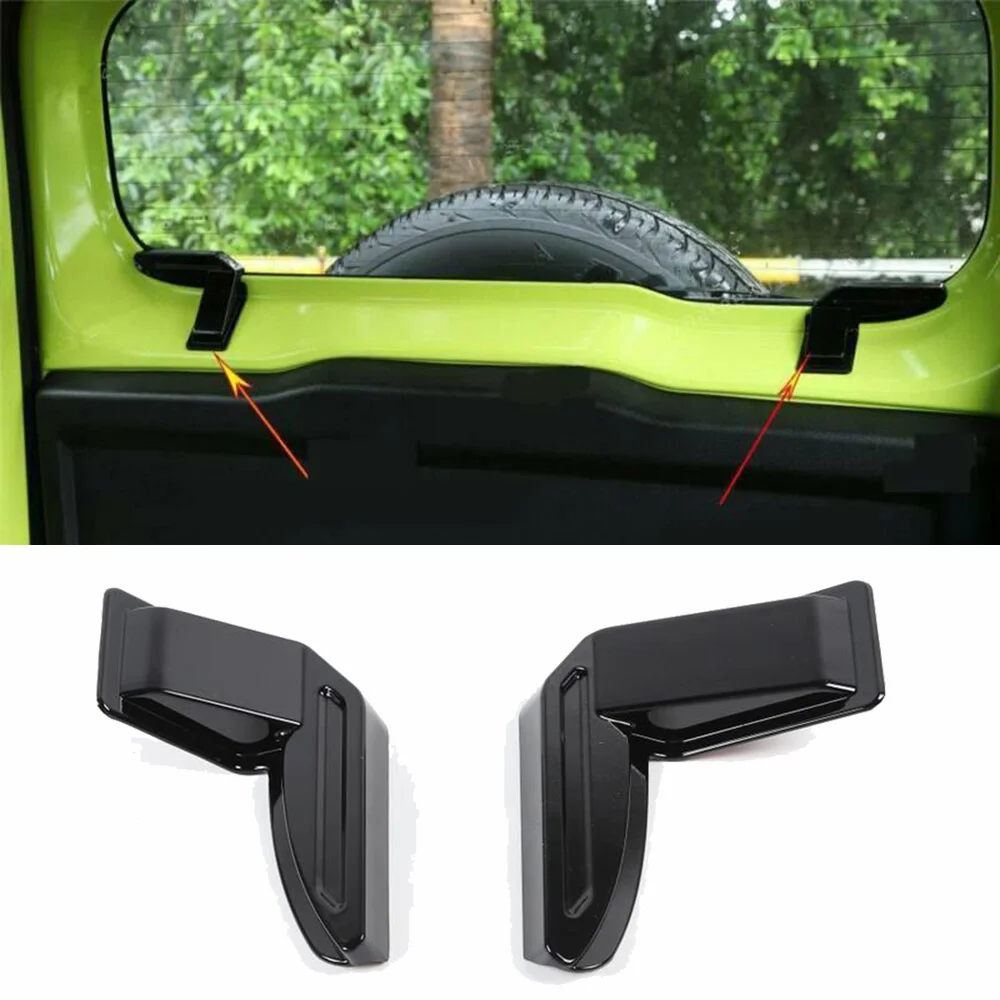 New Hot 2PCS Black ABS Rear Windshield Heating Wire Protection Cover For Suzuki Jimny Sierra JB64 JB74 2019 2020 Demister Cover