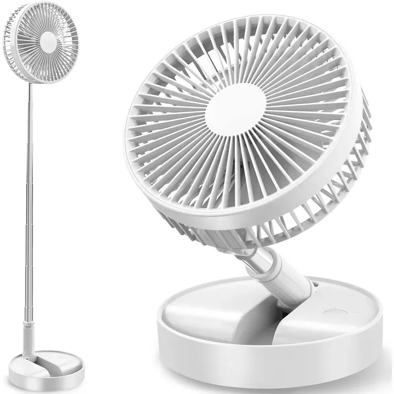 7200mAh Rechargeable Desktop Fan Foldable Remote Control Height Adjustable Portable Cooling for Home Office RV Travel Use
