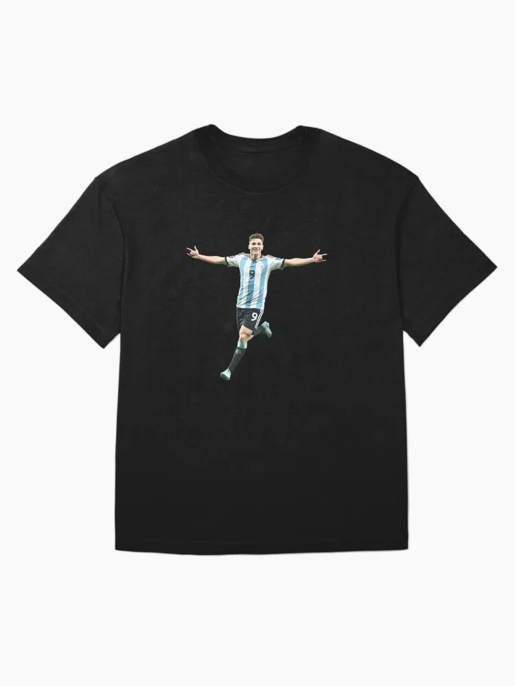 Inspired By Julian Alvarez Classic Cotton T Shirt Men Women Argentina National Team Fan Casual Graphic Tee