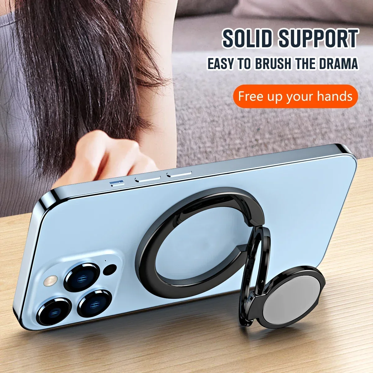 สําหรับโทรศัพท์ MagSafe ผู้ถือแหวนนิ้วมือแม่เหล็กสําหรับ Iphone 15 13 Pro Max Mini แม่เหล็กขาตั้งโทรศัพท์ Grip Mount อุปกรณ์เสริมสมาร์ทโฟน