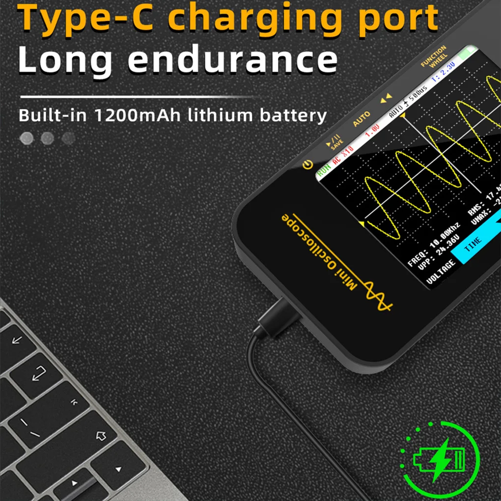Mini Portable Handheld Oscilloscope LCD Digital Scope Tester Multi-function Multimeter Tools Signal Generator Capacitance Meter