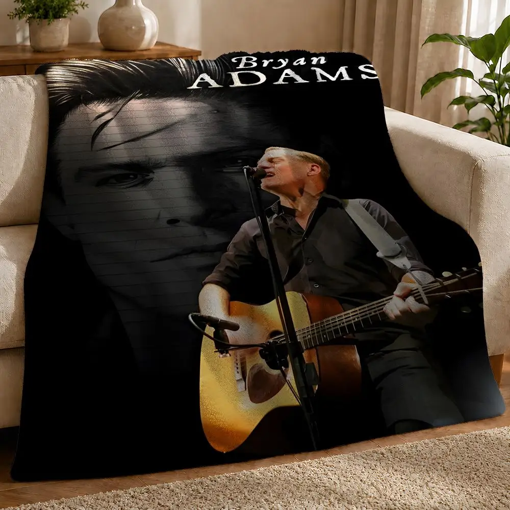 Bryan Adams Throw 1pc Flannel Blanket Soft Lightweight Warm Cozy For Bedroom Sofa Bed