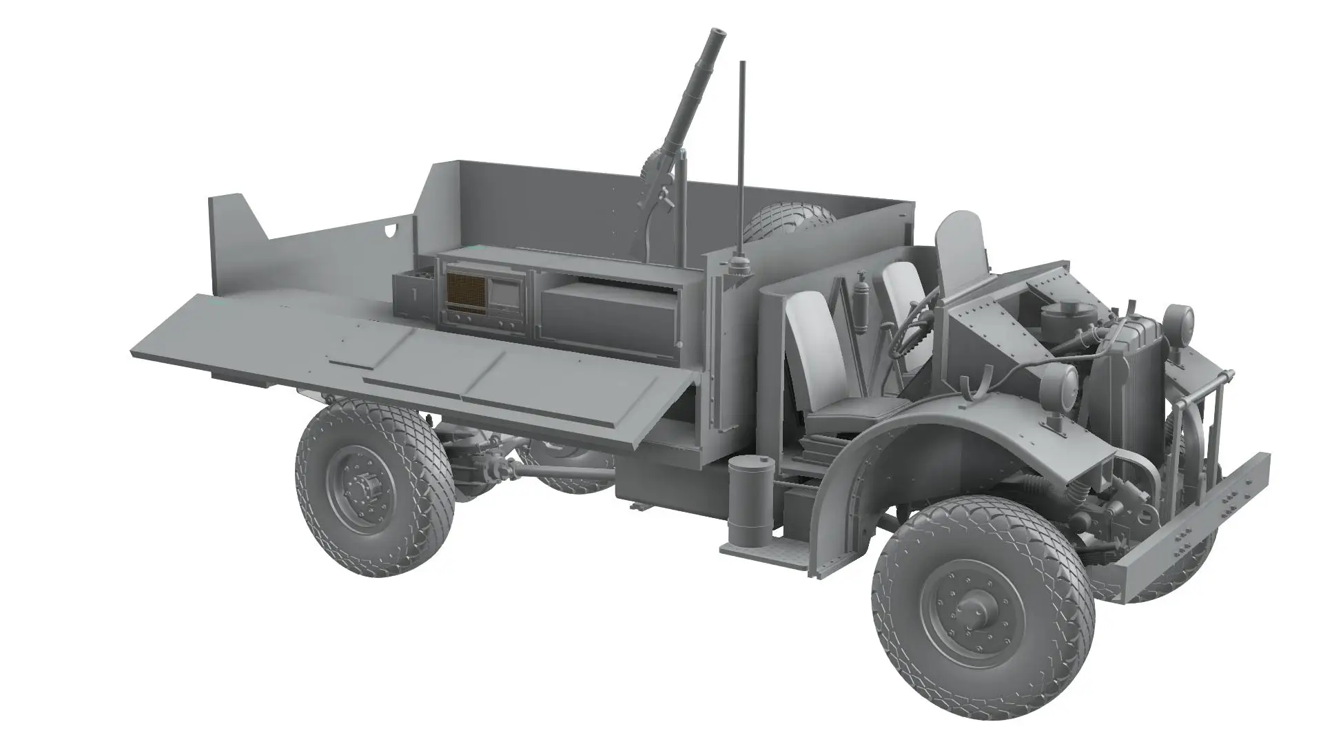 Thunder Model TM35308 1/35 WWII LRDG CMP F30 Wireless Truck Model Kit