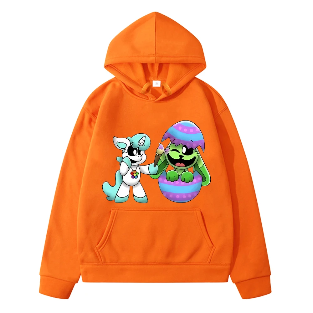 

Smiling Critters anime hoodie Fleece Sweatshirt boy Pullover Cartoon jacket Autumn Kawaii hoodies y2k sudadera kids clothes girl