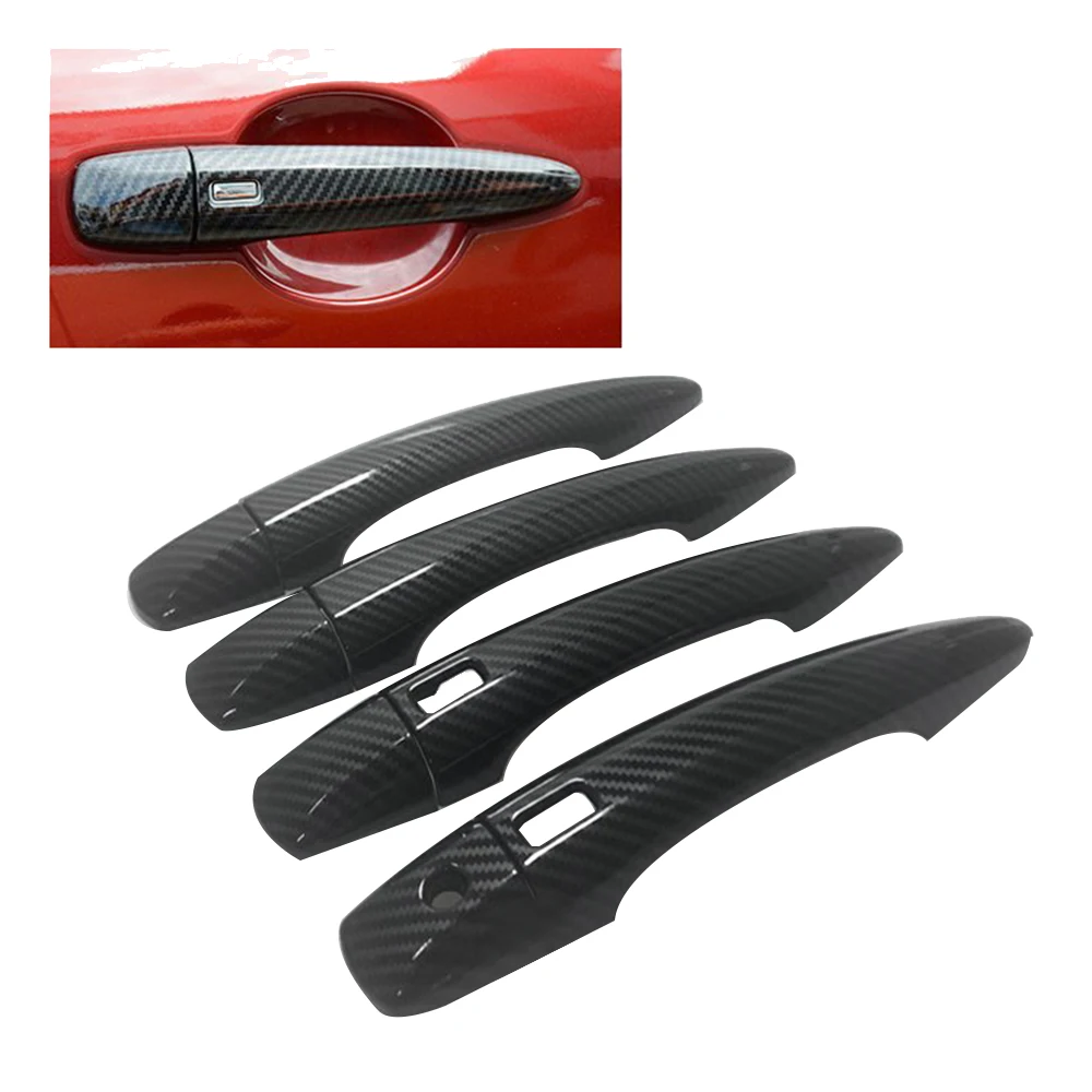 

8Pcs ABS Carbon Fiber Car Exterior Outside Door Handle Protector Cover Trim for Nissan Altima 2019 2020