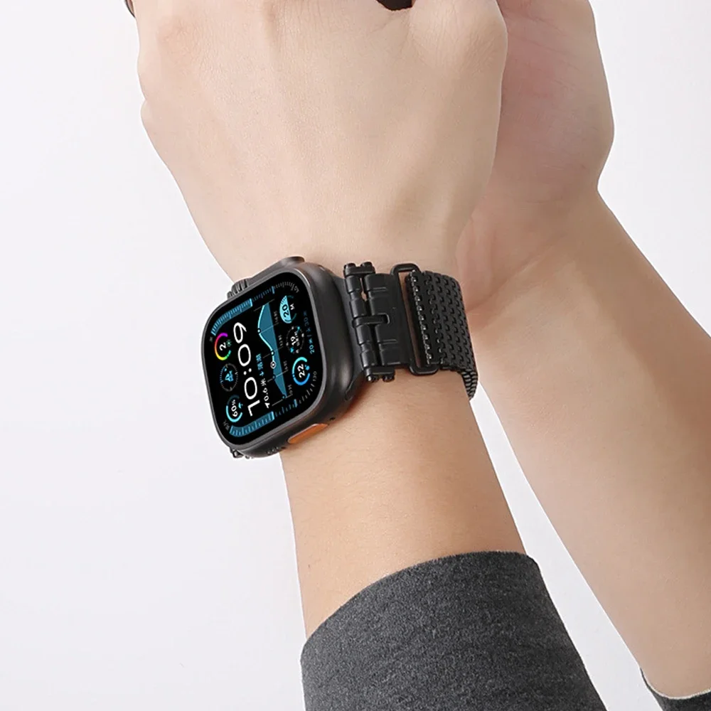 Magnetic Milanese Band for Apple Watch Ultra 2 49mm 46mm 44 45mm Luxury Stainless Steel Strap for iWatch Series 10 9 8 7 6 5 se