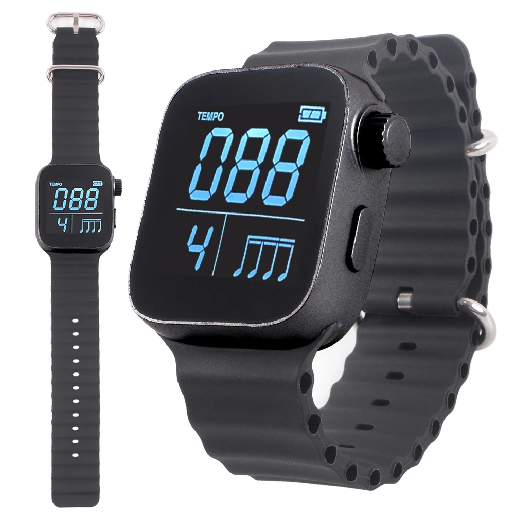 Wearable Vibrating Metronome Watch Adjustable Strap for Running Music Practice Guitar Piano Drums