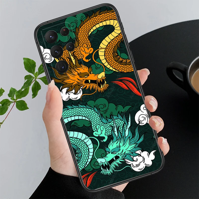 

Fashion Cute China Dragon Phone Case For Samsung A35 A55 A54 A15 A25 A05s A05 A22 A24 A52 A33 A34 M34 M14 M54 M23