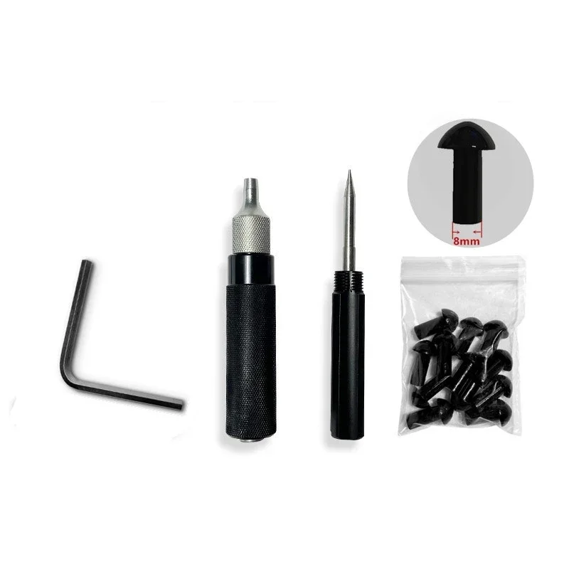 Car Motorcycle Tire Repair Plugger Tools Set Tire Wheel Repair Kit Mushroom Plug Probe Nozzle