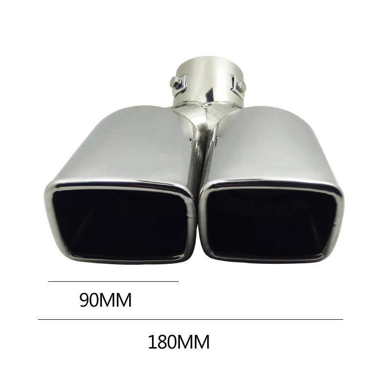 1PC Exhaust Pipe Double Head Muffler Suitable for Corolla LEVIN Vios YARiS L Stainless Square Double Head Exhaust Pipe Muffler