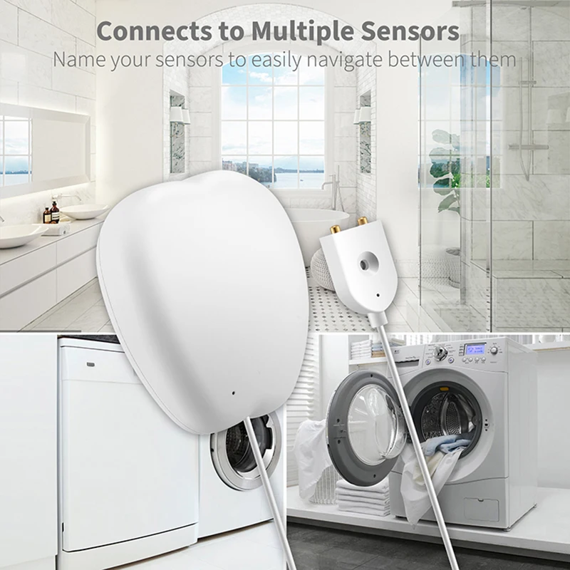 WIFI Water Leak Sensor Tuya/Smart Life APP Overflow Water Level Sensing Water Leakage Alarm Google Home Alexa Water Flood Sensor