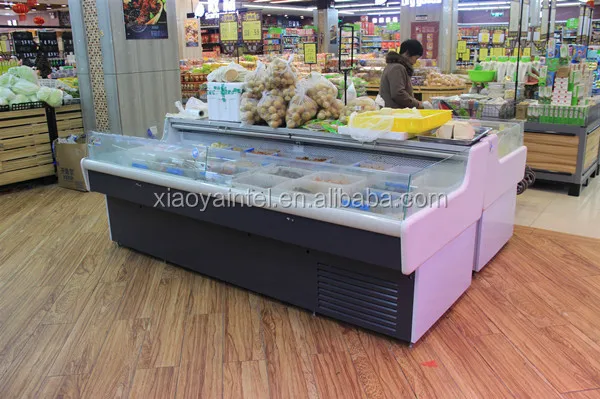 New Design Deli Display Cabinet Commercial Supermarket Deli Cooling Showcase Service Counter Meat Showcase Refrigerator