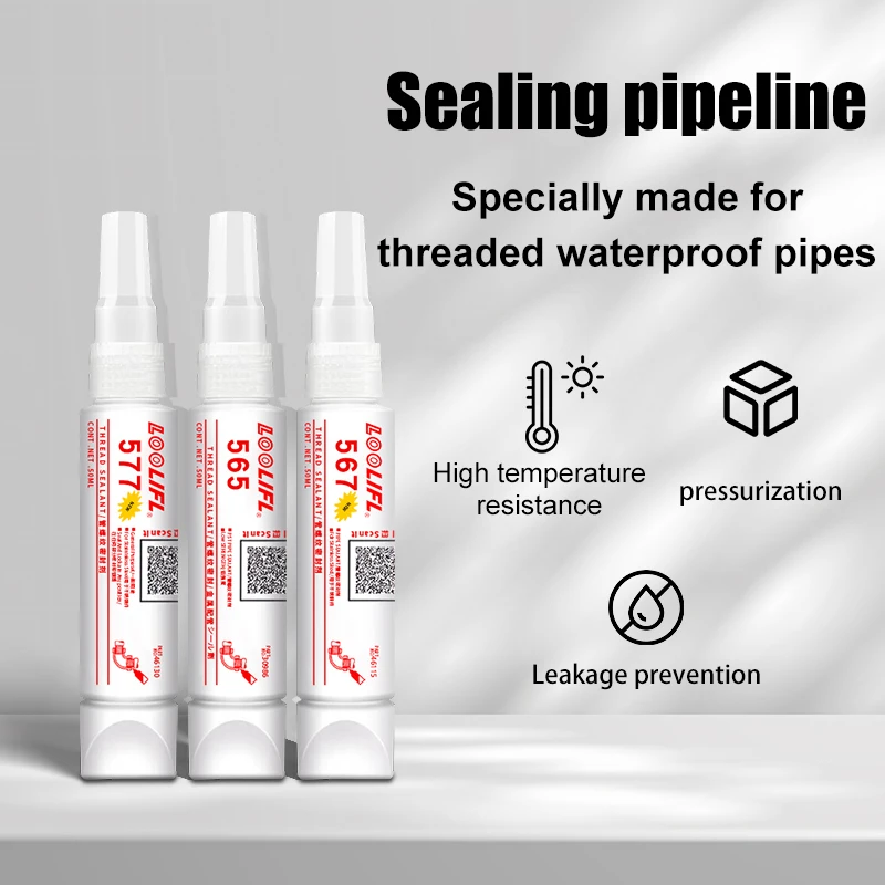 2024 Pipe Thread Sealant Anaerobic Sealing Adhesive Flat Metal Fitting Glue Alternative To Sealing Tape Paste