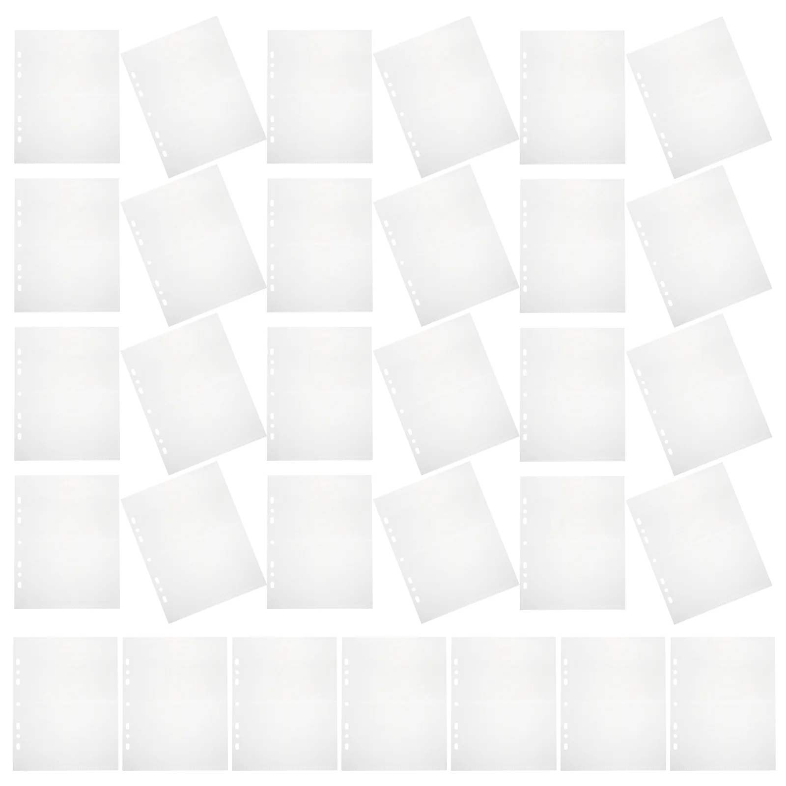

A5 Binder Pockets For 7 Ring Binder Clear Plastic Sleeves Photo Album Refills Document Organizer Sheets – School Office